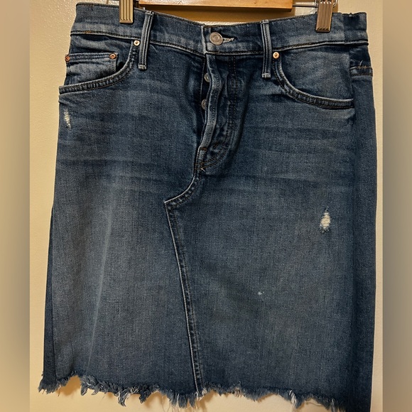 MOTHER Denim The Tomcat Mini Skirt Fray - Picture 6 of 16